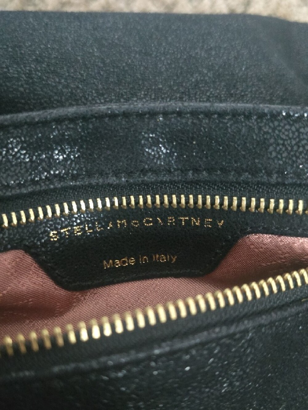 Stella McCartney Black Falabella Shaggy Deer Fold-Over Clutch W Gold (NWOT) 🖤✨️ - Picture 9 of 13